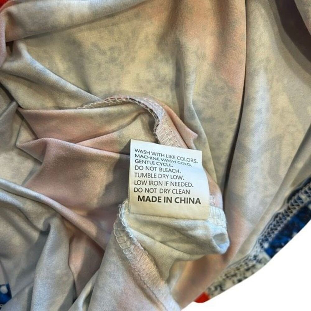 Stars & Stripes Patriotic Graphic Tee Women's XL Red White Blue Americana - Picture 8 of 8